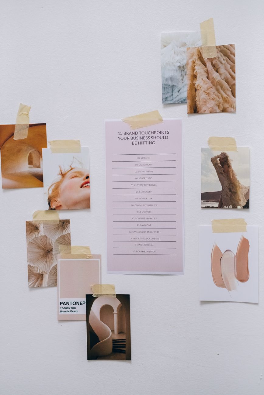 Corporate moodboard branding design strategy presentation