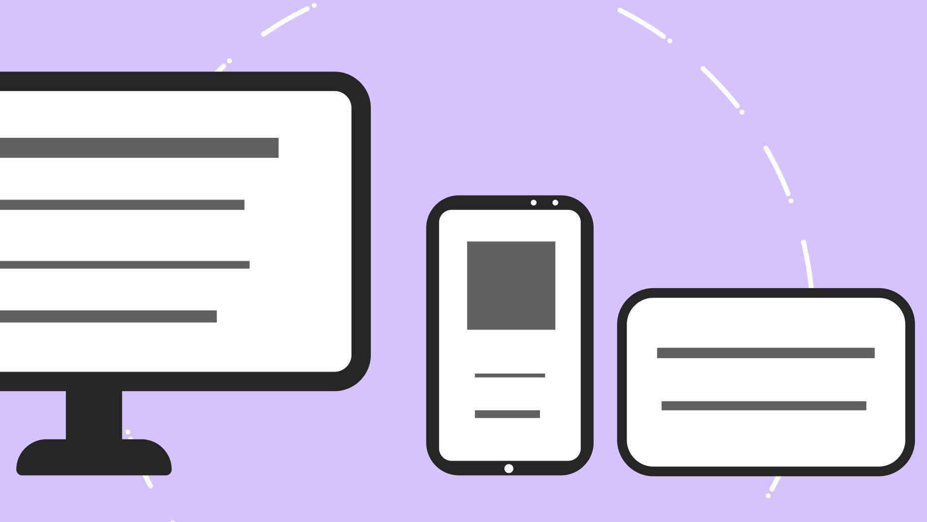 Web design layouts responsive on screens with branding style